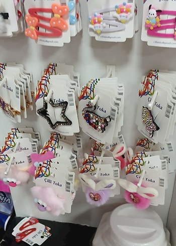 Renkli Çocuk Saç Tokaları Velcro Bantlı - Görsel 10