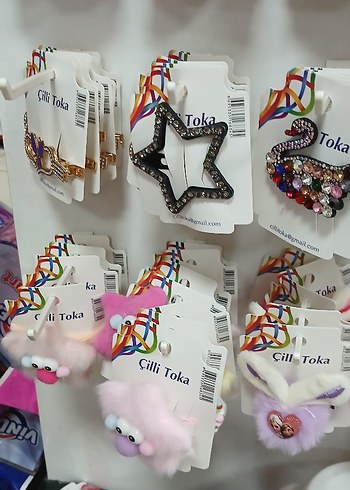 Renkli Çocuk Saç Tokaları Velcro Bantlı - Görsel 8