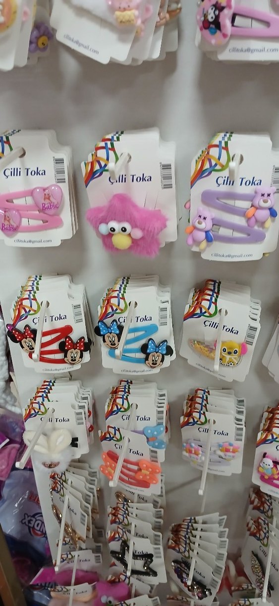 Renkli Çocuk Saç Tokaları Velcro Bantlı - Görsel 3