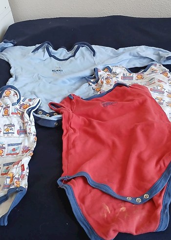 Renkli Düğmeli Bebek Kısa Kollu Body - Görsel 3