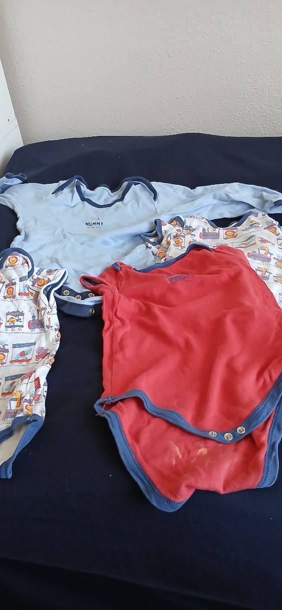 Renkli Düğmeli Bebek Kısa Kollu Body - Görsel 3