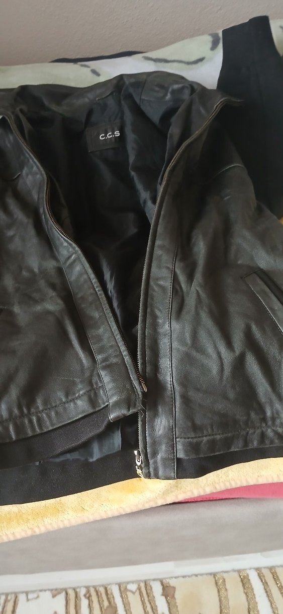 Gri Deri Biker Yelek C.C.S - Görsel 2