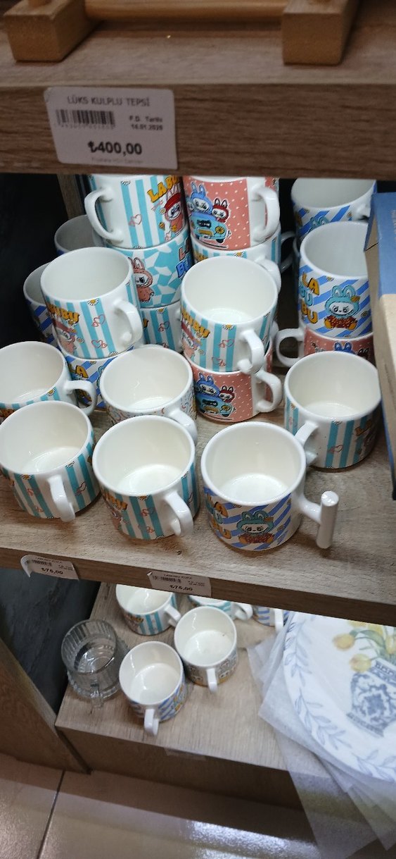 Renkli Desenli Porselen Kupa Seti MR-220 - Görsel 2