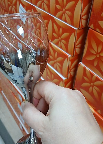 Bej Renkli İnce Cam Kadeh - Görsel 2