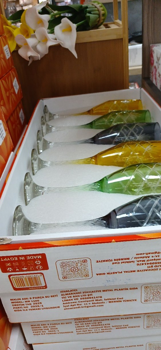 Renkli Desenli Cam Kadehler Seti - Görsel 3