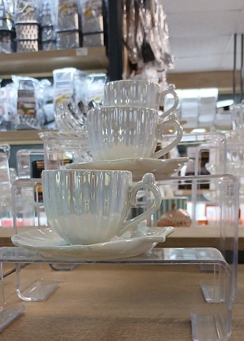 incili detaylı fincan takımı - Görsel 4