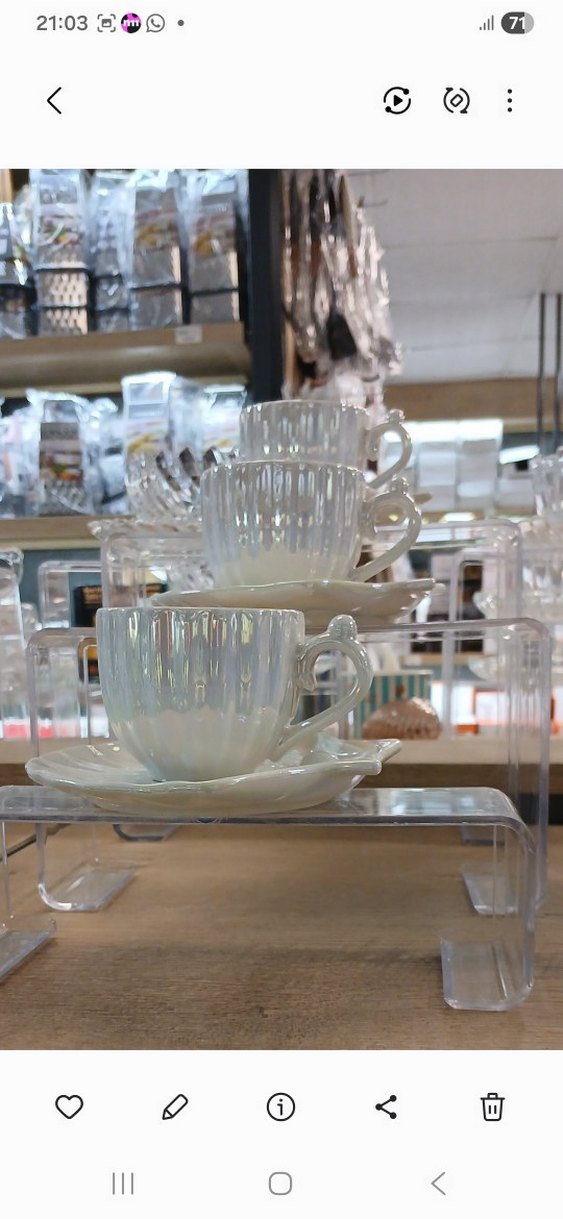 incili detaylı fincan takımı - Görsel 4