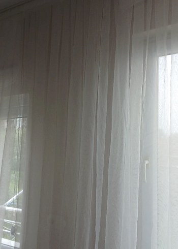 Modern Beyaz Düz Tül Perde 375 cm en 270 boy - Görsel 2