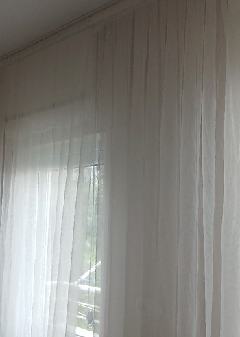 Modern Beyaz Düz Tül Perde 375 cm en 270 boy - Görsel 3