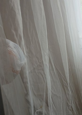Modern Beyaz Düz Tül Perde 375 cm en 270 boy - Görsel 5