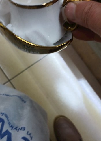 Beyaz ve Altın Detaylı kuğulu fincan takımı - Görsel 7