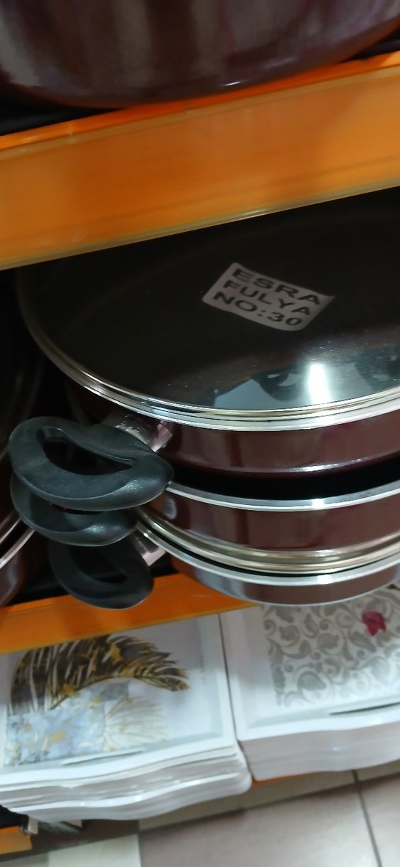 Parlak Kahverengi Tencere Seti - Görsel 4