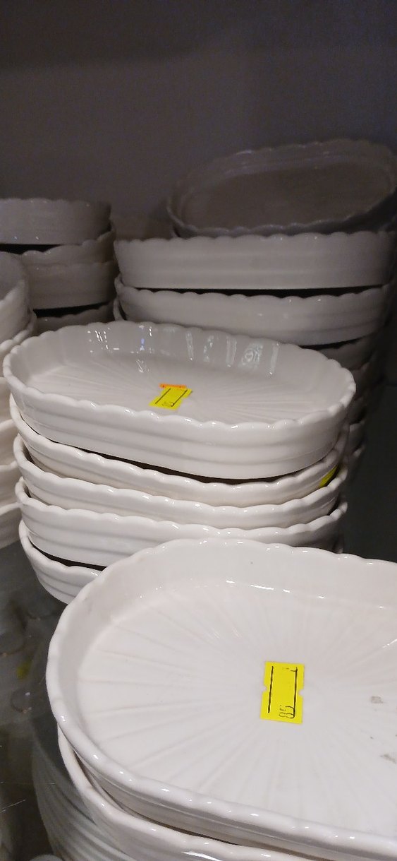 Beyaz Dalgalı Kenarlı Porselen Tabak - Görsel 2