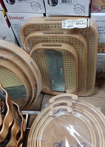 Ahşap Görünümlü Kahverengi Mutfak Tepsisi - Görsel 2