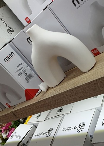 Mien Beyaz vazo - Görsel 3