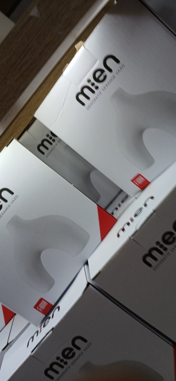 Mien Beyaz vazo - Görsel 4