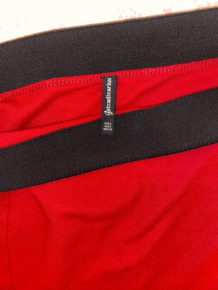 Drapeli Kırmızı Midi Kalem Eteği - Görsel 3