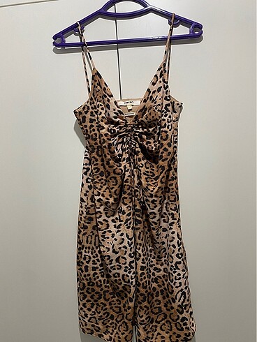 Leopar kısa elbise