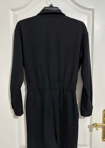 Kemerli Siyah Kadın Uzun Tulum - Görsel 5