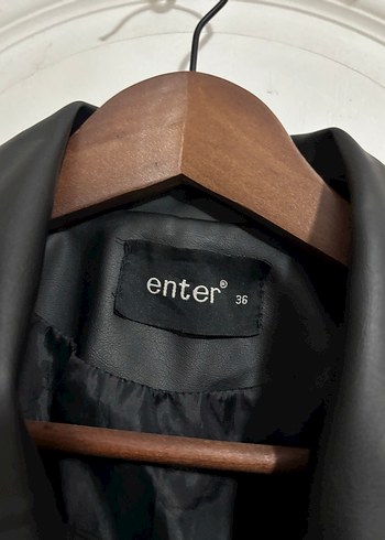 Kadın Siyah Deri Biker Ceket - Görsel 4