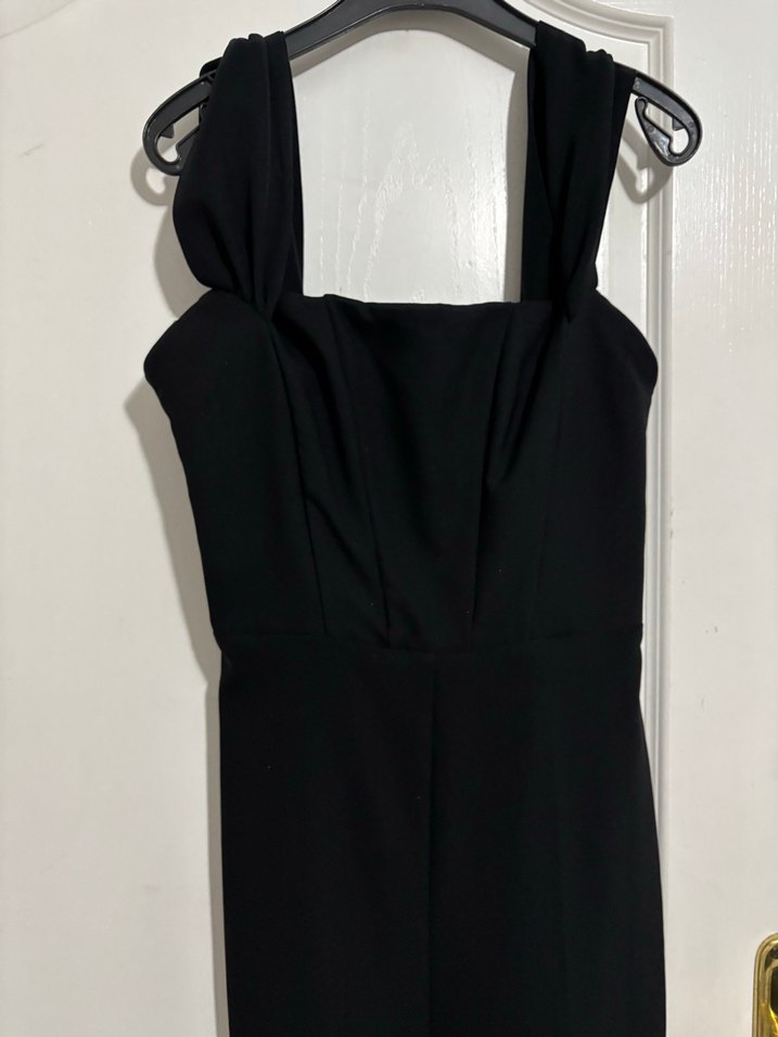 Siyah Uzun Kadın Tulum - Görsel 3