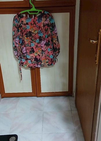 42 Beden Bohem Çok Renkli Desenli Mini Bluz