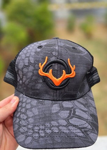 Gri Erkek Biker Şapka Turuncu Detaylı - Görsel 5