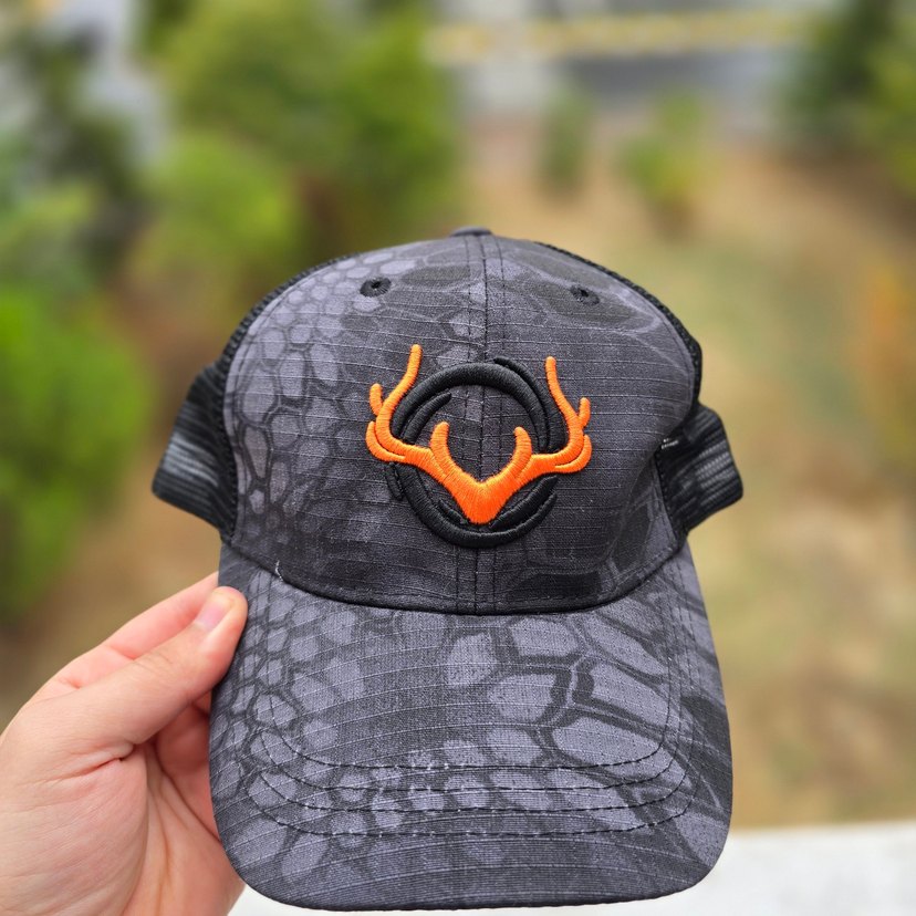 Gri Erkek Biker Şapka Turuncu Detaylı - Görsel 5