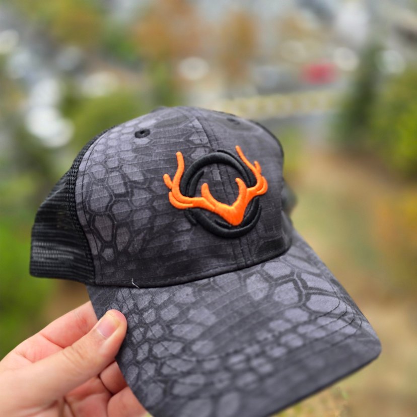 Gri Erkek Biker Şapka Turuncu Detaylı - Görsel 2