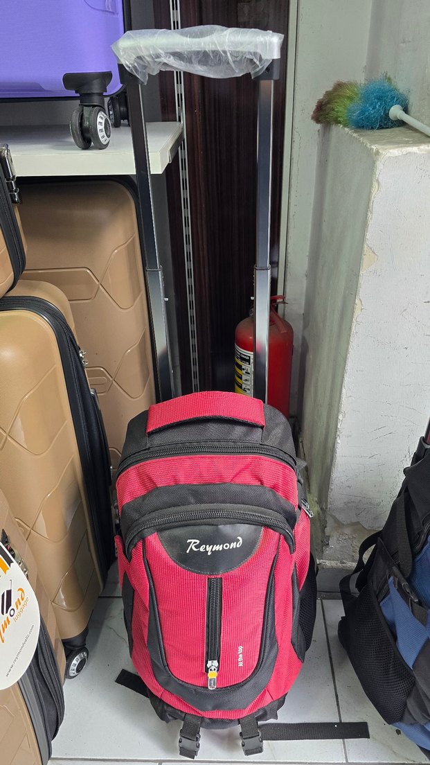 LUKS KUMAŞ TEKERLIKLI SIRT ÇANTASI - Görsel 4