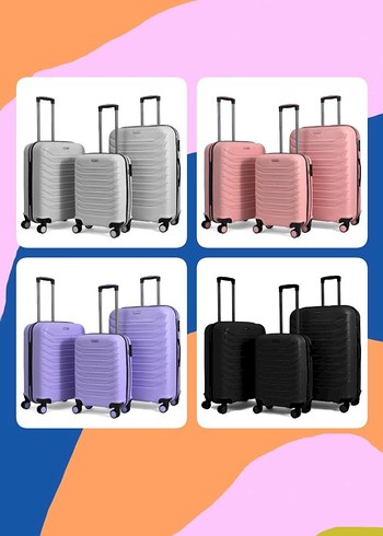 LORA KIRILMAZ KARBON ÜÇLÜ VALİZ SETİ - Görsel 7