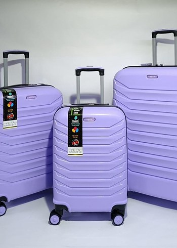 LORA KIRILMAZ KARBON ÜÇLÜ VALİZ SETİ - Görsel 4