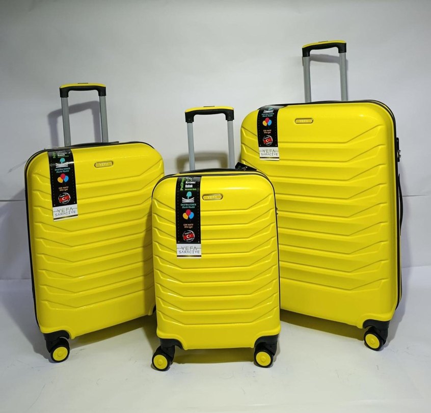 LORA KIRILMAZ KARBON ÜÇLÜ VALİZ SETİ - Görsel 2