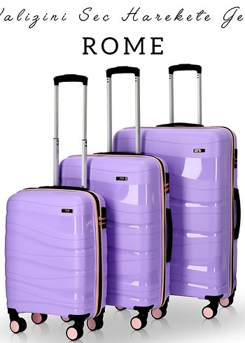 DALGALI KIRILMAZ KARBON ÜÇLÜ VALİZ SETİ - Görsel 8