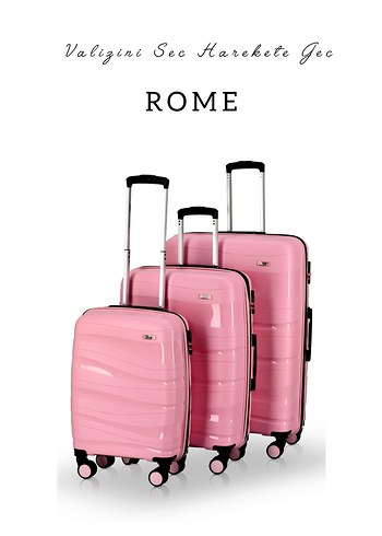 DALGALI KIRILMAZ KARBON ÜÇLÜ VALİZ SETİ - Görsel 6