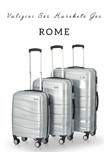 DALGALI KIRILMAZ KARBON ÜÇLÜ VALİZ SETİ - Görsel 11