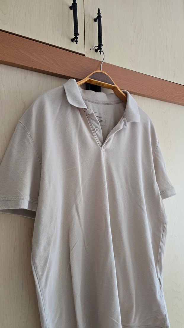 Erkek Gri Kısa Kollu Polo Yaka Tişört - Görsel 3