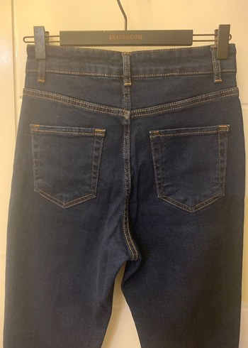 Mango Lacivert Kadın Denim Pantolon