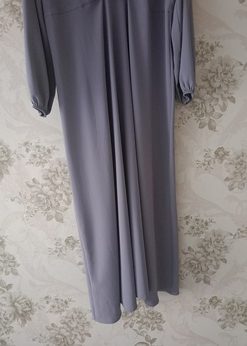 Gri Uzun Kollu Kadın Elbise - Görsel 5