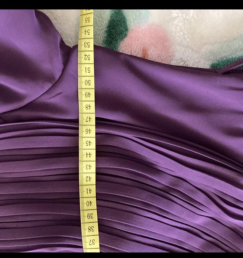 Uzun Mor Drapeli Gotik Kadın Abiye - Görsel 5