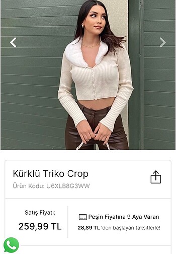 Kürklü Crop Hırka