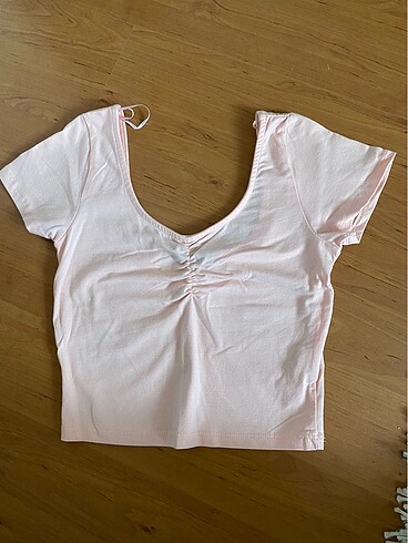 Primark hiç kullanılmamış toz pembe crop top