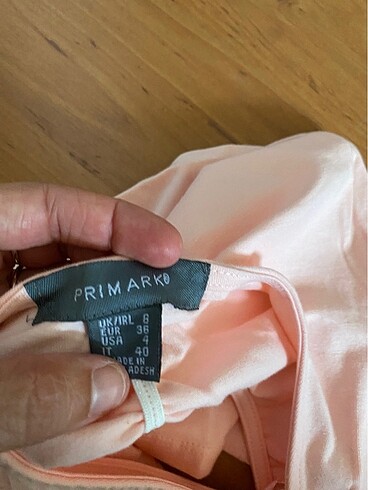 xs Beden pembe Renk Primark hiç kullanılmamış toz pembe crop top