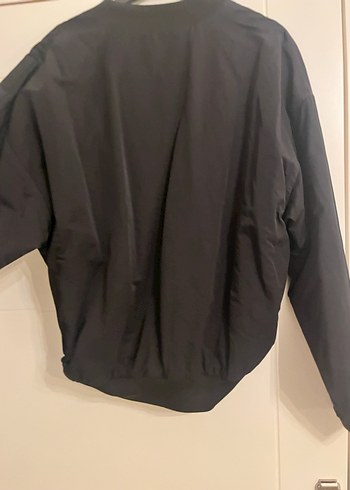 Koton Kadın Siyah Midi Uzun Kollu Fermuarlı  bomber Ceket - Görsel 6