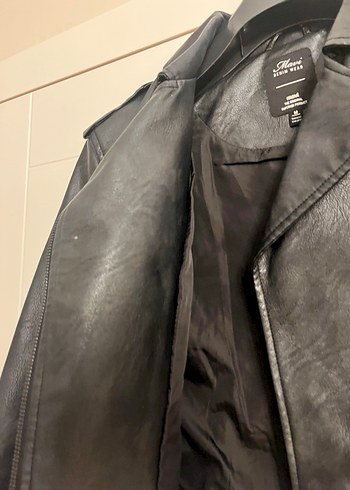 Mavi Kadın Siyah Deri Biker Ceket - Görsel 4