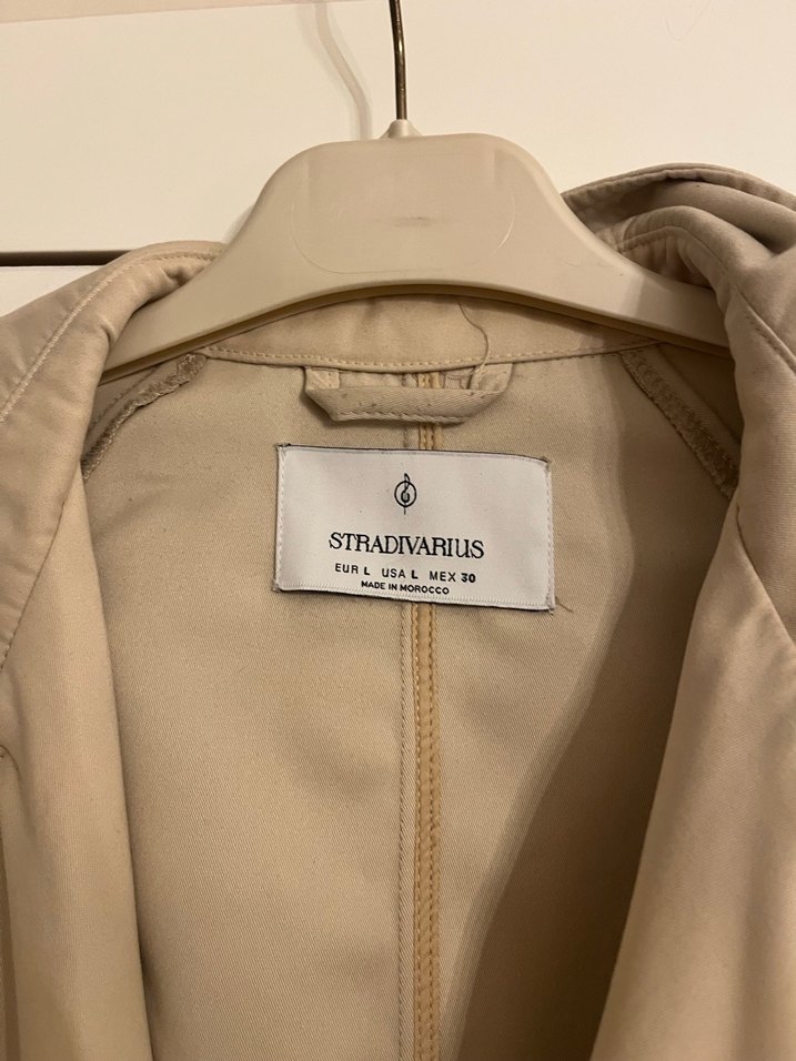 Stradivarius Bej Kadın Uzun Kesim Trençkot - Görsel 2