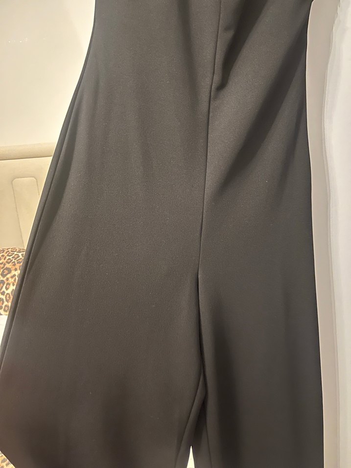 ZARA Siyah HALTER YAKA Uzun Kadın Tulum - Görsel 4