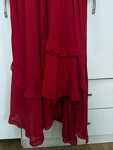 40 Beden bordo Renk elbise
