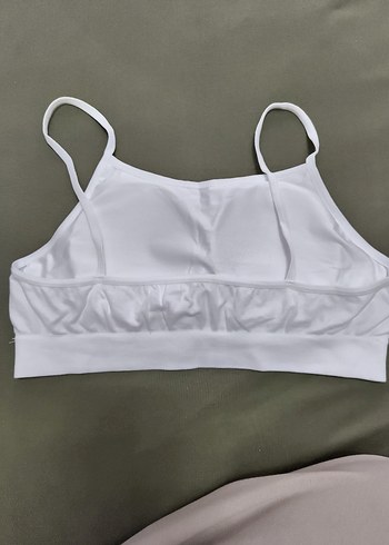 Beyaz Spor Sütyeni İnce Askılı - Görsel 2