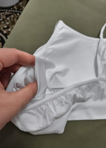 Beyaz Spor Sütyeni İnce Askılı - Görsel 3